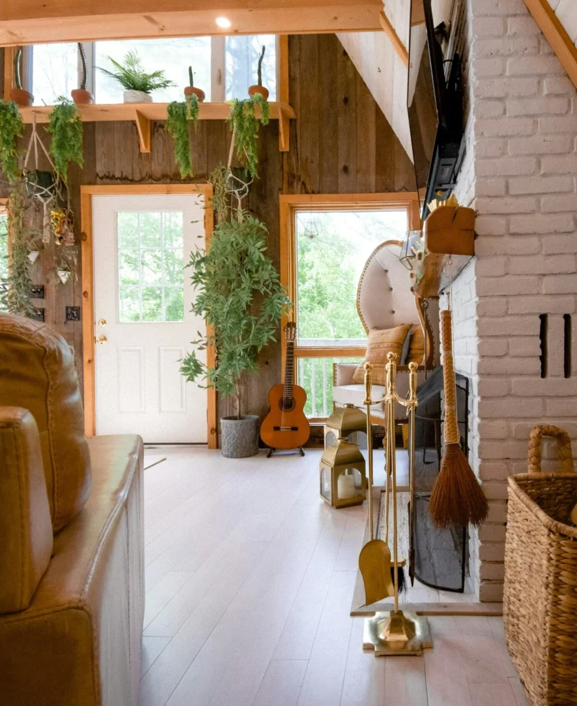 Living room of a recently cleaned rental